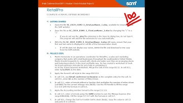 Shelly Cashman Excel 2019 | Module 1: End of Module Project 2