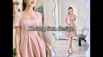 Dạy cắt may cơ bản:hướng đẫn cách cắt đầm cổ vát thân bổ mảnh xếp ly theo mẫu|Hoàng Sơn designer