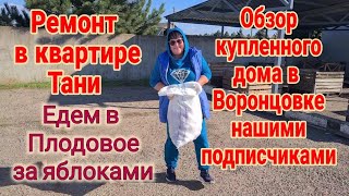 Ейск🌹Ремонт в квартире Тани. Плодовое, яблочки. Обзор дома в Воронцовке, купили наши подписчики. видео