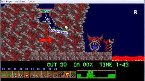 Lemmini - Lemmings Custom Level - Come A Bit Closer!