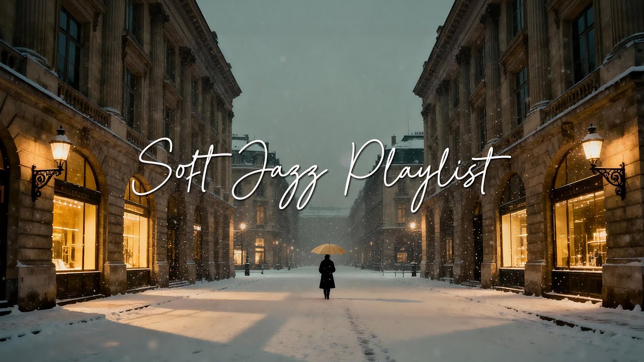 Walking Alone on a Snowy Night ❄️  Soft Jazz for Deep Calm & Relaxation Jazz Playlist