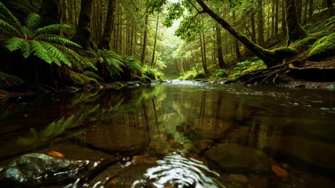Forest Stream Sounds And Birdsong For Deep Sleep | 8 Hours Natural White Noise