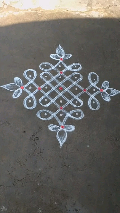 easy kolam🌺/simple kolam/daily kolam🌷/evening kolam🌹 #shorts #kolam #rangoli #muggulu #trending