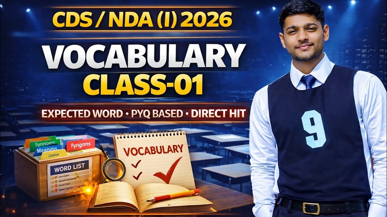 CDS/NDA (I) 2026 English Vocabulary 🪖| Class 01📚 | PYQ Based Expected ...