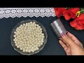 Pearl beaded table mat | how to make table mat | Beads table mat | beaded table mat new design
