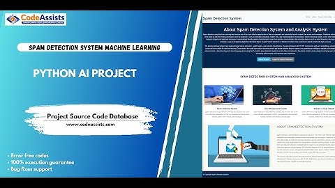 Spam Detection using Python AI ML| Machine Learning Email Classifier | Final Year Project