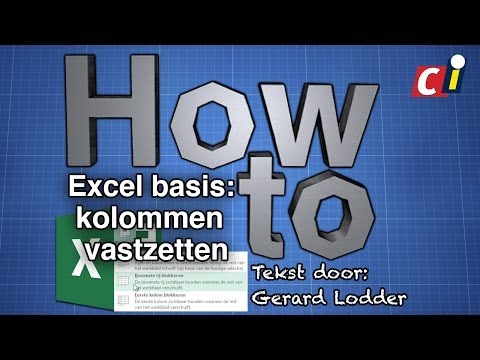 How to: kolommen vastzetten en verbergen in Excel