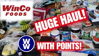 HUGE First Grocery Haul from WinCo🛒for WEIGHT LOSS Maintenance Weight Watchers - WW POINTS INCLUDED!