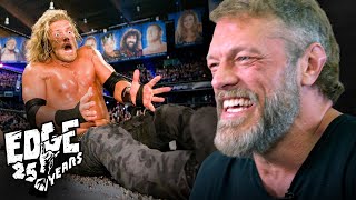 Edge reacts to greatest moments for 25th WWE anniversary