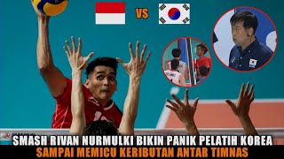 SMASH RIVAN NURMULKI BIKIN PANIK PELATIH KOREA | INDONESIA VS KOREA | RIVAN TERBARU 2023.