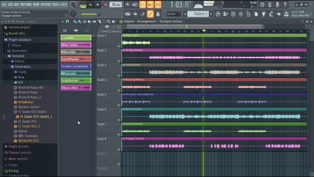 Background score music in FL Studio 20.5