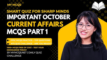 Important October 2025 Current Affairs MCQs | PPSC FPSC NTS Test Preparation | mymcqs.net