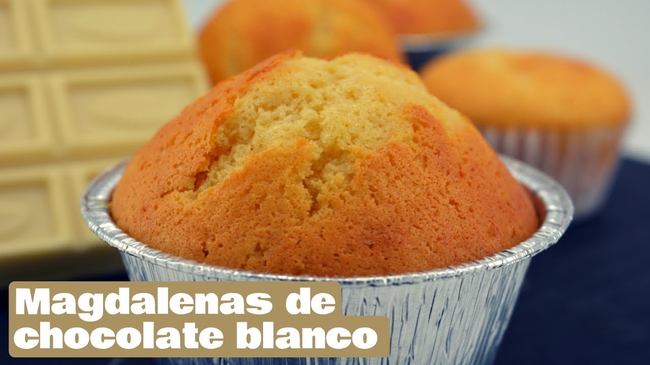 Magdalenas de chocolate blanco: el dulce bocado que te hará feliz
