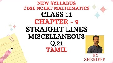 CLASS 11 MATHS CHAPTER 9 STRAIGHT LINES - MISCELLANEOUS EXERCISE Q 21 CBSE NCERT NEW SYLLABUS.