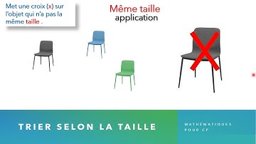 classer et trier selon la forme la taille et la couleur cp1