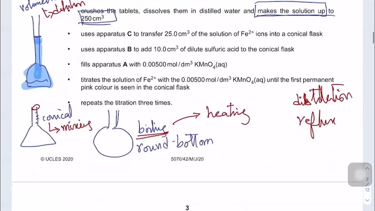 ATP Titration Questions O level and IGCSE Chemistry Ahmed