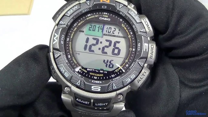 uren Picket Afspejling Casio Protrek PRG-240T-7 *TITANIUM - triple sensors - YouTube