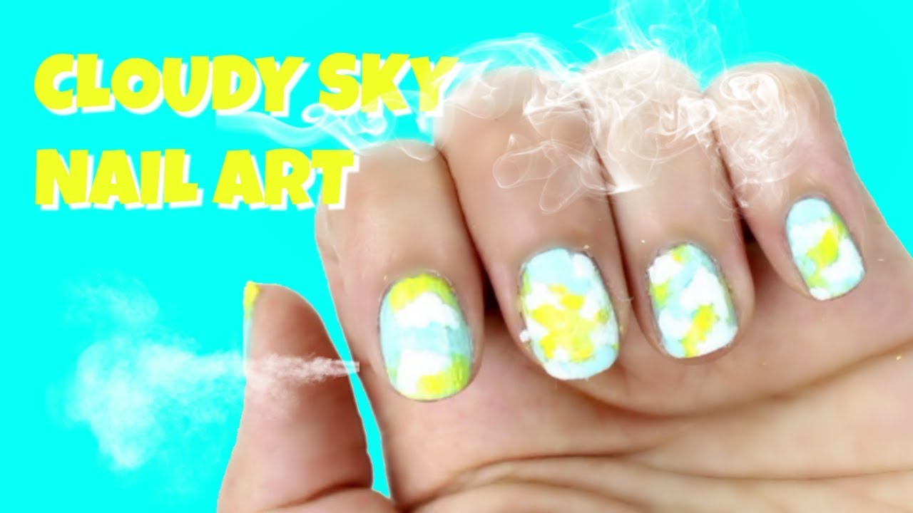 1. Cloudy Sky Nail Design - wide 6