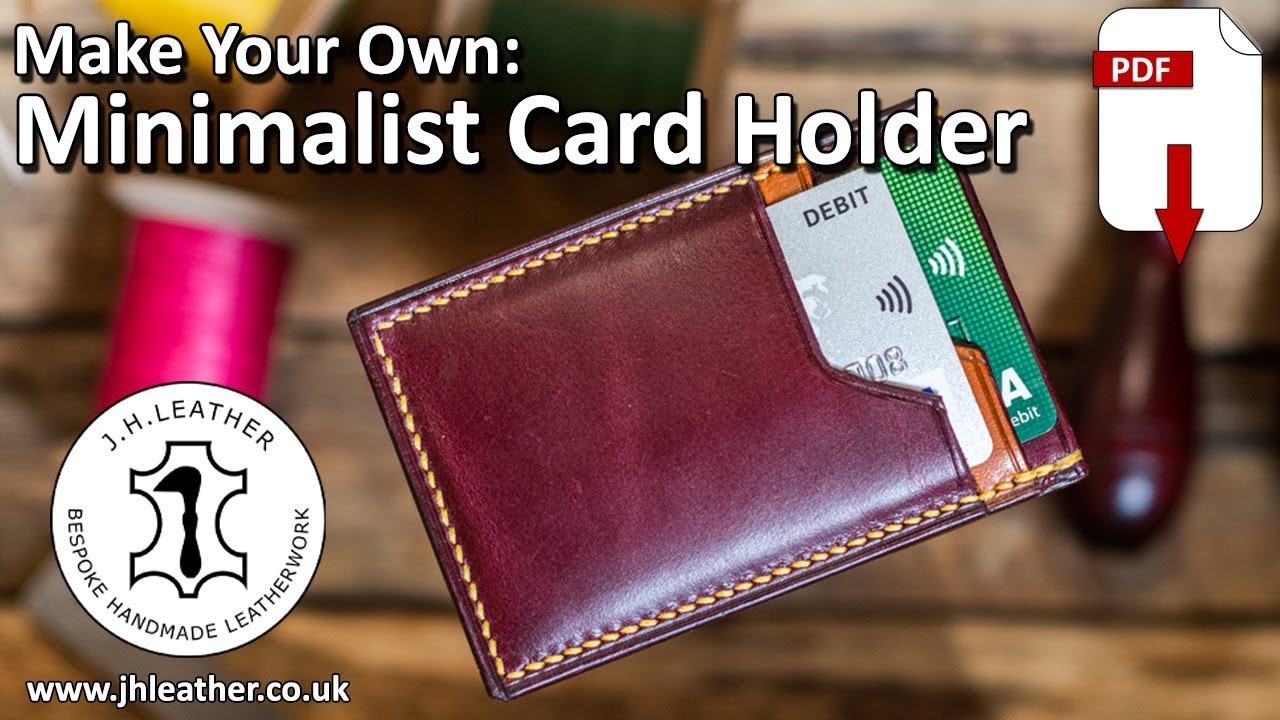 Make you own: Leather Minimalist Card Holder - PDF Pattern Download ...