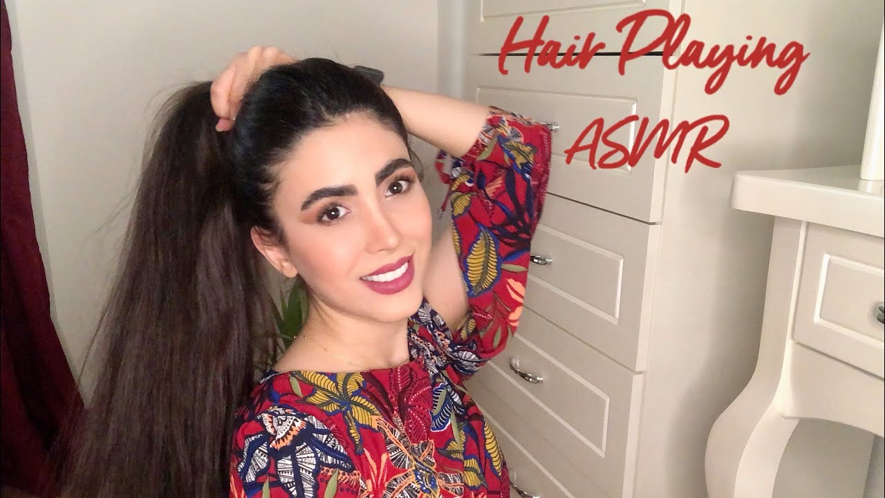 ASMR | Relaxing Hair Play (Brushing,Putting my hair into ponytails, braids & buns)