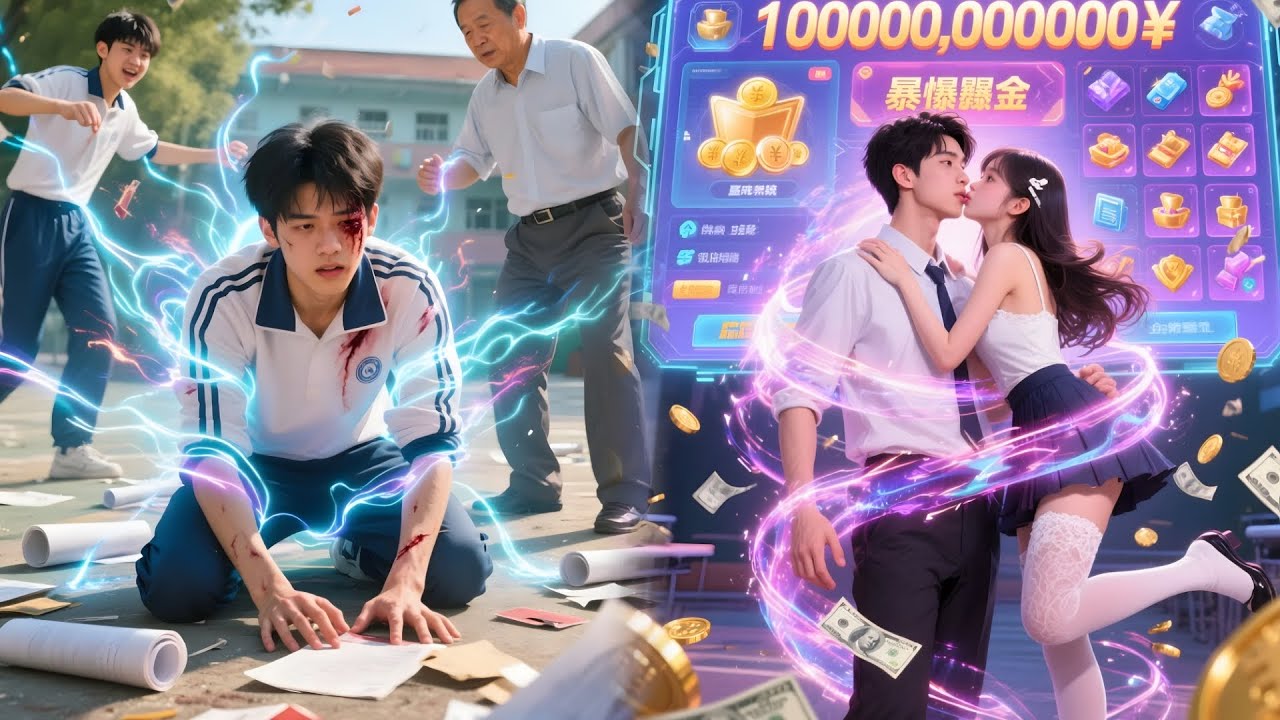 Chico pobre humillado activa Sis. Valentía convierte 10ken100B —la belleza escolar se enamora de él.