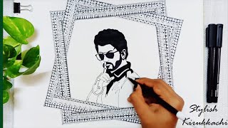 Thalapathy Vijay drawing | actor vijay mandala art | master | master tamil | vijay