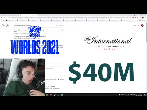 Caedrel Cant Believe The Difference In League and Dota's Prize Pool - Worlds v The International!!!