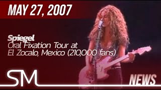Shakira 2007 Spiegel Oral Fixation Tour At El Zocalo, Mexico 210,000 Fans