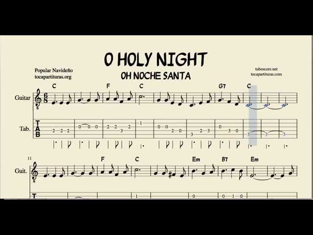 O Holy Night Partitura de Viola Villancico Noche Santa 