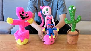 Huggy Wuggy Dancing Cactus Toys - Mommy Long Legs, Kissy Missy & Huggy Wuggy Dancing Together