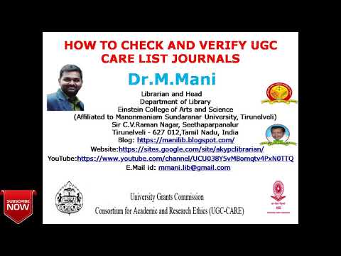 How to Check and Verify UGC Care List Journals - Tamil