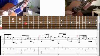 Kunuk - Canon in D on classical guitar - with tabs chords