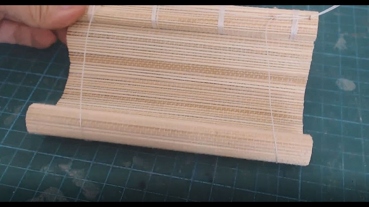 DIY miniature 1/12 | Bamboo curtain (really works) - YouTube