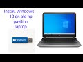 Install windows 10 on old HP pavilion laptop