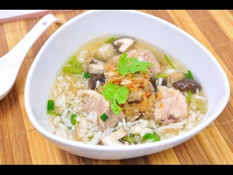 Thai Rice Porridge with Pork Spareribs (Thai Food) - Khao Tom Moo 