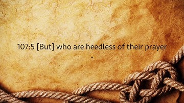 107. Al-Ma'un (The Small Kindness) - سورة الماعون