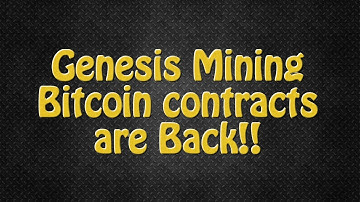 Bitcoin Mining Contracts are Back on Genesis Mining! Limited Pre-sale!