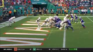 Dolphins punter kicks ball into teammate for Bills safety