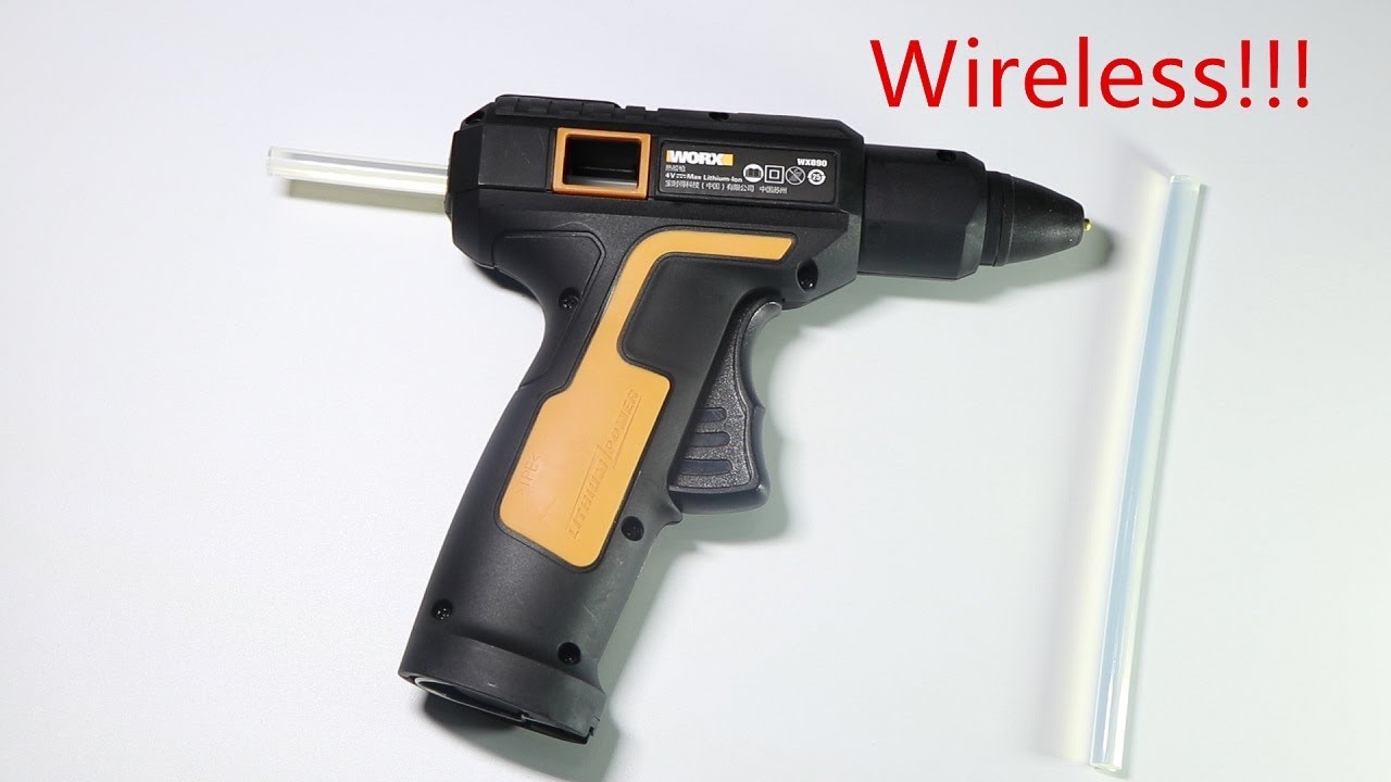 WORX WX890 wireless hot glue gun unboxing and test 