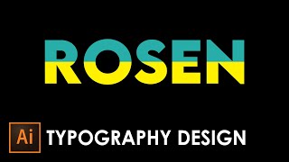 How To Create Two color Text In adobe illustrator tutorials [ Logo Design Tutorial ] Rosen Graphic