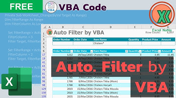 [Free] VBA Code: Auto Filter by Excel VBA