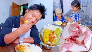 Download Lagu sumnima's cooking PORK curry \u0026 rice at dinner  for her brothers and sister @SumnimaRaini MP3