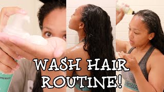 Washing My Hair With New Curly Hair Products Long Hair
