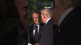 Macron greets Trump at G7 summit in France #shorts #us #news #foxnews #Trump #g7summit