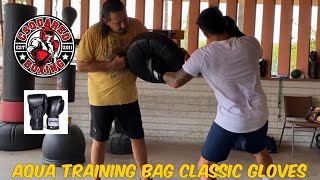 BOXING PUNCH SHIELD TRAINING- Aqua Training Bag Classic Gloves