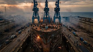 Inside a Mega Shipyard: How the World’s Largest Ships Are Built Step by Step 🚢