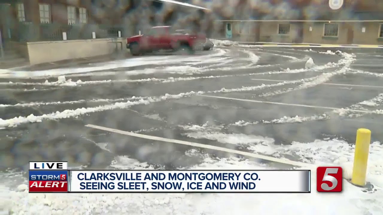 Icy Roads Causing Several Crashes In Clarksville - YouTube