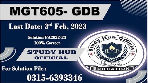 MGT605 GDB Solution Fall 2023, MGT605GDB Solution Fall 2022, MGT605 GDB Solution, MGT605 GDB