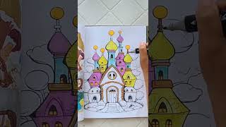 Easter Village Coloring Page #coloringbooks #coloringpages #coloringbookpages #coloringbook #drawing