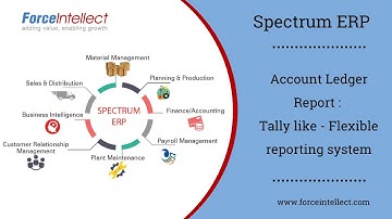 Spectrum ERP - Account Ledger Report : Robustness of ERP and Tally like flexible reporting system